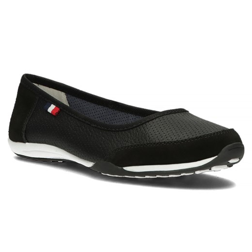 Skórzane tenisówki DP142/24 BK czarne perforowane ze sklepu butyolivier w kategorii Trampki damskie - zdjęcie 179484929