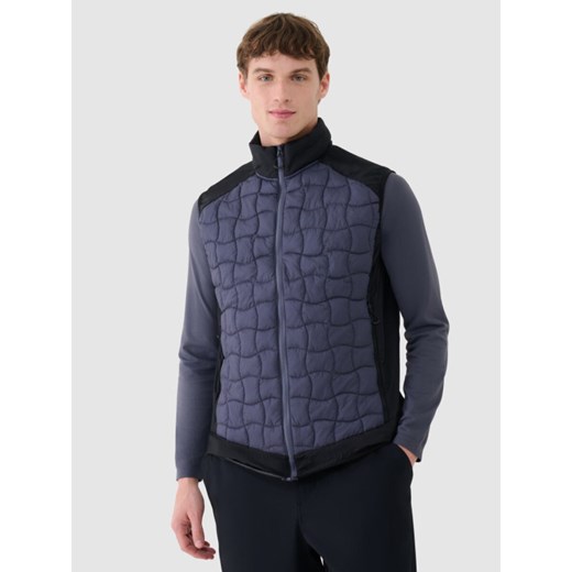 Męski bezrękawnik trekkingowy Primaloft Black 4F 4FWSS25TVJAM177 - granatowy ze sklepu Sportstylestory.com w kategorii Kamizelki męskie - zdjęcie 179485475