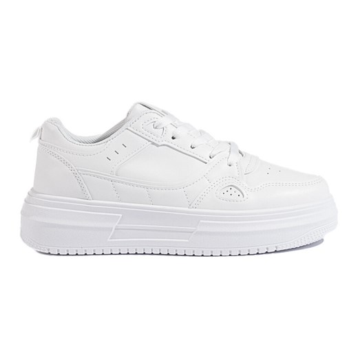 Białe damskie buty sportowe sneakersy ze sklepu ButyModne.pl w kategorii Buty sportowe damskie - zdjęcie 179486229