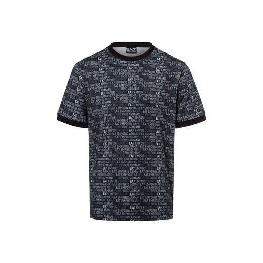 EA7 Emporio Armani Koszulka męska Mężczyźni Bawełna antracytowy wzorzysty ze sklepu vangraaf w kategorii T-shirty męskie - zdjęcie 179489705