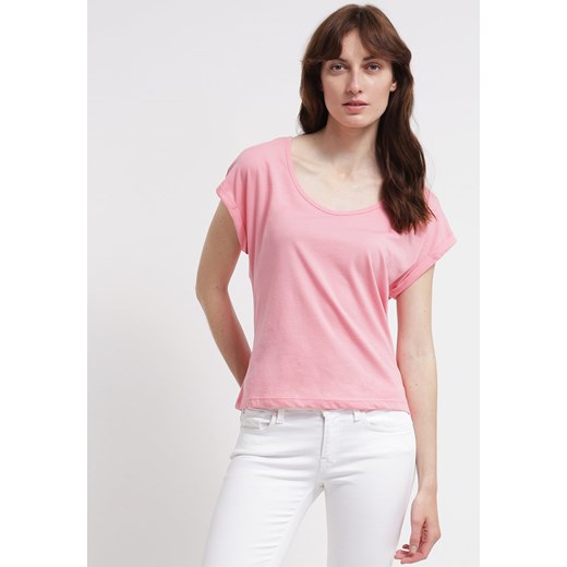 Vero Moda VMBEAUTY Tshirt basic geranium pink zalando rozowy bez wzorów/nadruków