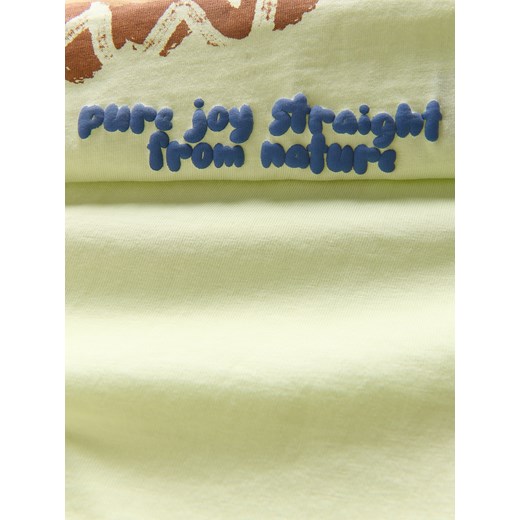 Reserved - Bawełniany t-shirt z nadrukiem - zielony Reserved 98 (2-3 lata) Reserved