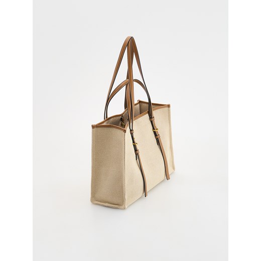 Reserved - Jutowa torebka shopper - brązowy Reserved ONE SIZE Reserved