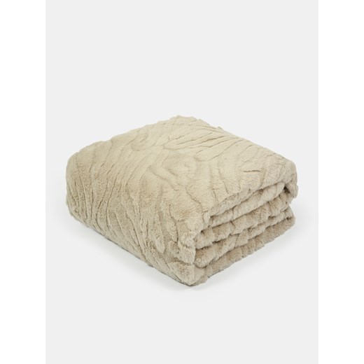 Sinsay - Narzuta na łóżko z dekoracyjnym tłoczeniem - beżowy Sinsay One Size Sinsay