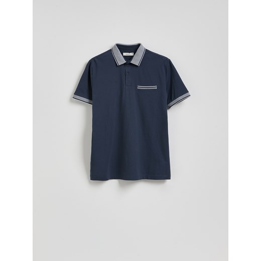 Reserved - Koszulka polo slim - granatowy Reserved XXL Reserved