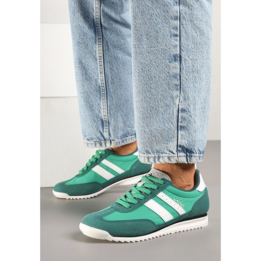 Zielone Sneakersy Vico z Ozdobnymi Paskami Voinea Renee 40 wyprzedaż renee.pl