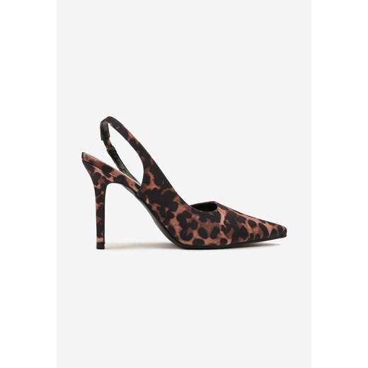 Panterkowe Szpilki Slingback ze Szpiczastym Noskiem Tenafaria Renee 38 okazyjna cena renee.pl
