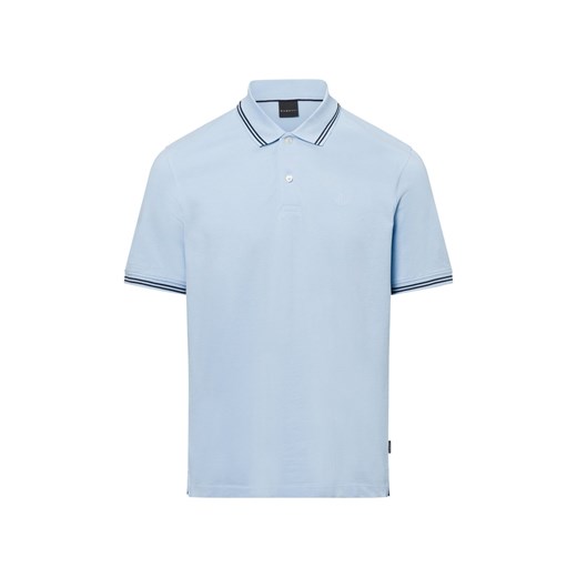 Bugatti Męska koszulka polo Mężczyźni Bawełna jasnoniebieski jednolity ze sklepu vangraaf w kategorii T-shirty męskie - zdjęcie 179497995