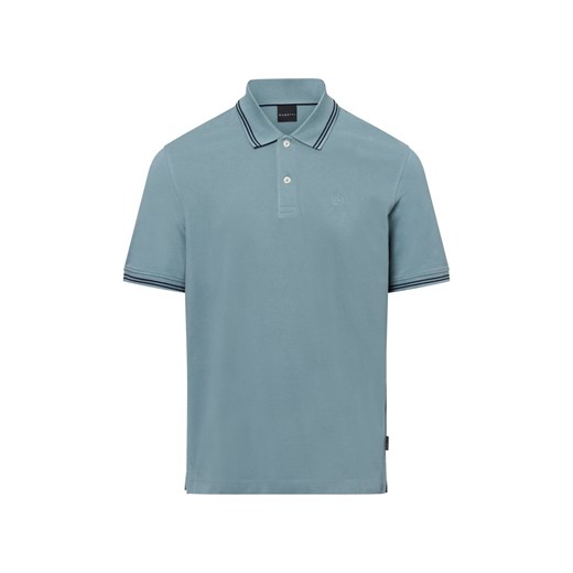 Bugatti Męska koszulka polo Mężczyźni Bawełna petrol jednolity ze sklepu vangraaf w kategorii T-shirty męskie - zdjęcie 179497996