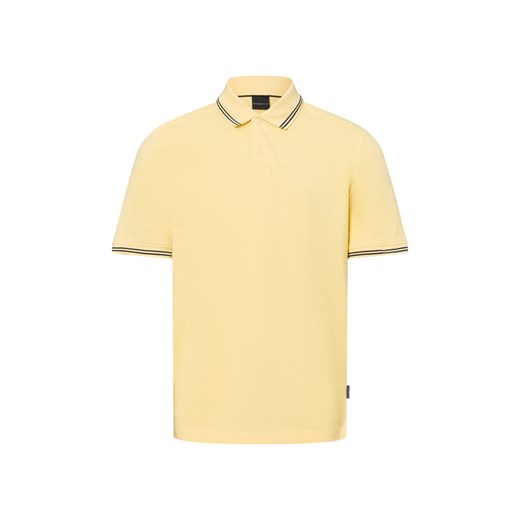 Bugatti Męska koszulka polo Mężczyźni Bawełna żółty jednolity ze sklepu vangraaf w kategorii T-shirty męskie - zdjęcie 179497997