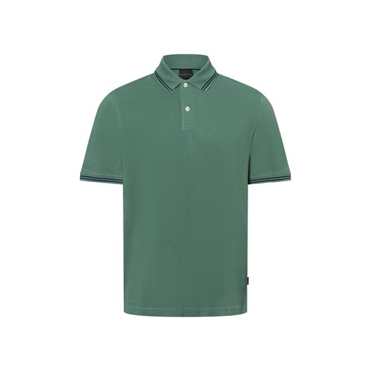 Bugatti Męska koszulka polo Mężczyźni Bawełna zielony jednolity ze sklepu vangraaf w kategorii T-shirty męskie - zdjęcie 179497998