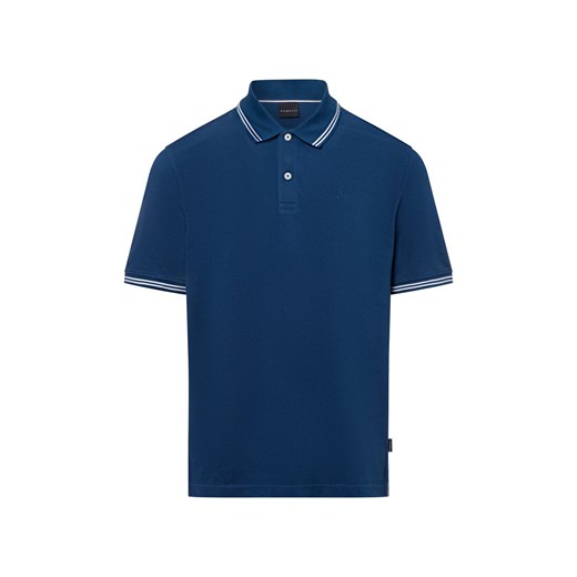 Bugatti Męska koszulka polo Mężczyźni Bawełna indygo jednolity ze sklepu vangraaf w kategorii T-shirty męskie - zdjęcie 179497999
