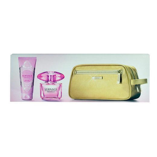 Versace Bright Crystal Absolu W Zestaw perfum uszkodzone pudełko Edp 90ml + 100ml Balsam + Kosmetyczka e-glamour szary 
