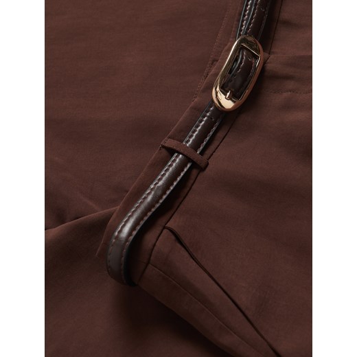 Reserved - Szorty bermudy z paskiem - ciemnobrązowy Reserved M Reserved