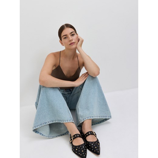 Reserved - Baleriny z ozdobnymi ćwiekami - czarny ze sklepu Reserved w kategorii Balerinki - zdjęcie 179501257