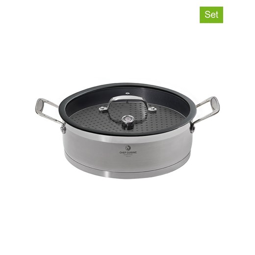 Chef Cuisine 2-częściowy zestaw w kolorze srebrnym - Ø 28 cm ze sklepu Limango Polska w kategorii Garnki - zdjęcie 179501795