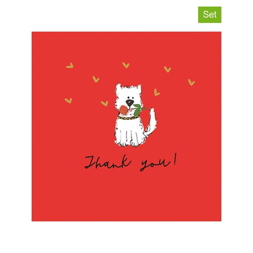 ppd Serwetki (40 szt.) "Thank you" w kolorze czerwonym - id: 16621874 - marki Ppd - 179501817 ppd Serwetki (40 szt.) "Thank you" w kolorze czerwonym ze sklepu Limango Polska w kategorii Akcesoria kuchenne - zdjęcie 179501817