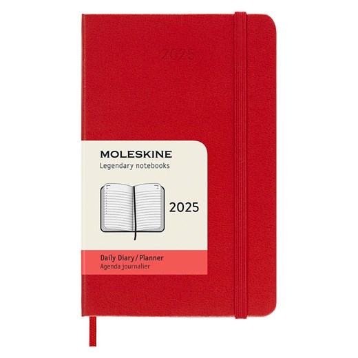 Moleskine Kalendarz dzienny &quot;2025&quot; w kolorze czerwonym - 9 x 14 cm ze sklepu Limango Polska w kategorii Akcesoria biurowe - zdjęcie 179502065