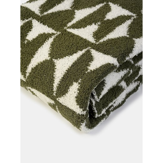 Sinsay - Wzorzysty koc - zielony Sinsay One Size Sinsay