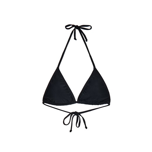 Cropp - Czarna góra od bikini z wiązaniem - czarny ze sklepu Cropp w kategorii Stroje kąpielowe - zdjęcie 179505309