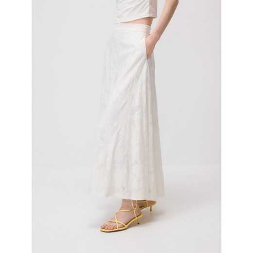 Spódnica Reserved midi biała 