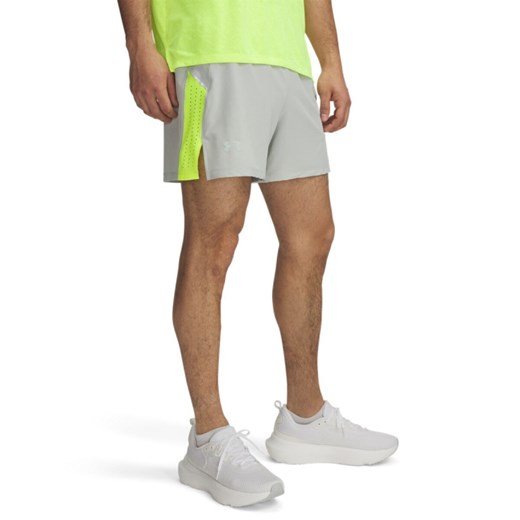 Męskie spodenki do biegania Under Armour UA Launch Pro 5\'\' Shorts - zielone ze sklepu Sportstylestory.com w kategorii Spodenki męskie - zdjęcie 179507066