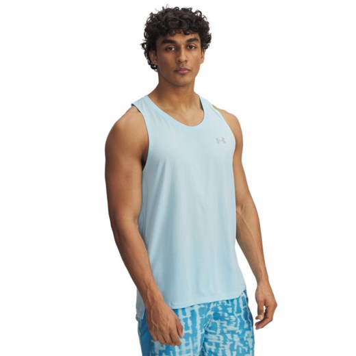 Męski top do biegania Under Armour UA Launch Singlet - niebieski ze sklepu Sportstylestory.com w kategorii T-shirty męskie - zdjęcie 179507136