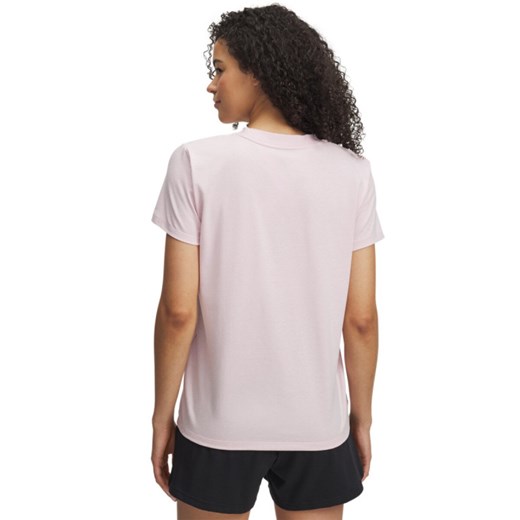 Damski t-shirt z nadrukiem Under Armour Campus Core Ss - różowy ze sklepu Sportstylestory.com w kategorii Bluzki damskie - zdjęcie 179507156