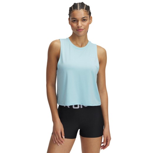 Damski top treningowy Under Armour Vanish Energy Crop Tank - niebieski ze sklepu Sportstylestory.com w kategorii Bluzki damskie - zdjęcie 179507158