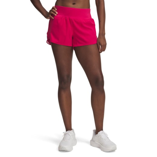 Damskie spodenki do biegania Under Armour UA Launch Pro 3\'\' Shorts - różowe ze sklepu Sportstylestory.com w kategorii Szorty - zdjęcie 179507189