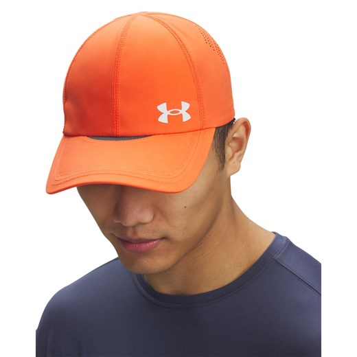 Męska czapka z daszkiem do biegania Under Armour M Iso-chill Launch Adj - pomarańczowa ze sklepu Sportstylestory.com w kategorii Czapki z daszkiem męskie - zdjęcie 179507248
