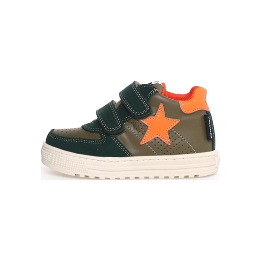 Naturino Skórzane sneakersy &quot;Hess high&quot; w kolorze oliwkowo-granatowym ze sklepu Limango Polska w kategorii Buty sportowe dziecięce - zdjęcie 179508357