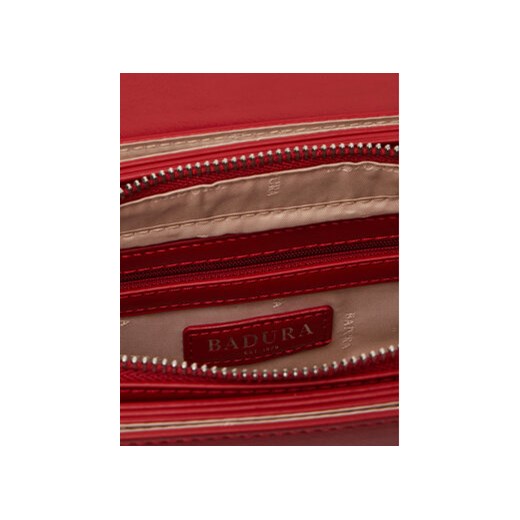 Listonoszka BADURA czerwona młodzieżowa na ramię matowa 
