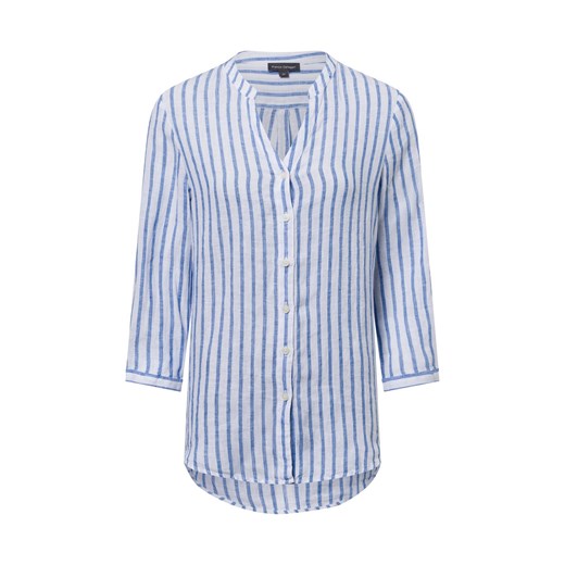 Franco Callegari Damska bluzka lniana Kobiety len biały w paski ze sklepu vangraaf w kategorii Bluzki damskie - zdjęcie 179510785