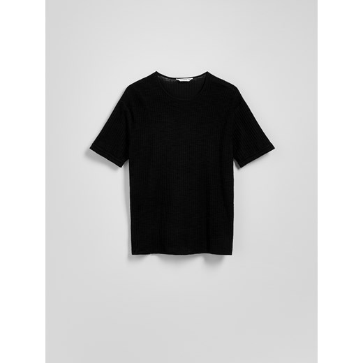 Reserved - Sweter z krótkim rękawem - czarny Reserved L Reserved