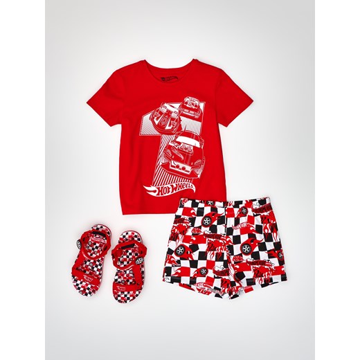 Sinsay - Piżama dwuczęściowa Hot Wheels - czerwony Sinsay 122 Sinsay