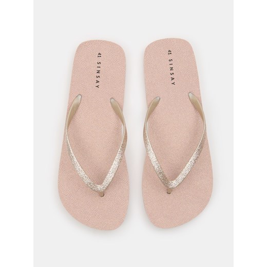 Klapki damskie Sinsay bez zapięcia płaskie na lato 