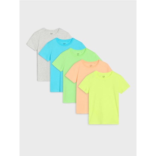 Sinsay - Koszulki 5 pack - szary ze sklepu Sinsay w kategorii Bluzki dziewczęce - zdjęcie 179513848
