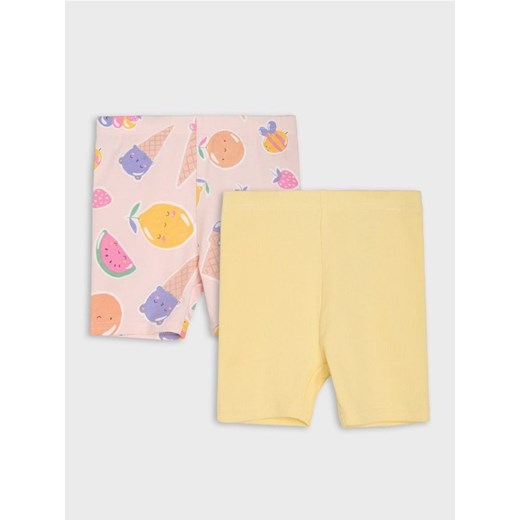 Sinsay - Krótkie legginsy 2 pack - różowy ze sklepu Sinsay w kategorii Odzież dla niemowląt - zdjęcie 179513915