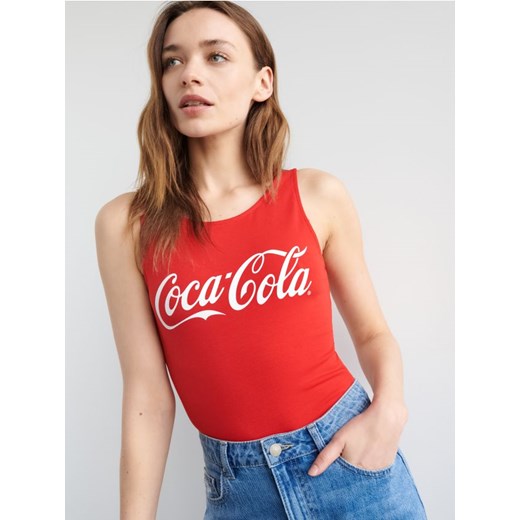 Sinsay - Body Coca Cola - czerwony ze sklepu Sinsay w kategorii Bluzki damskie - zdjęcie 179514005