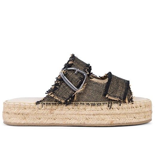 Klapki Emu Australia Ayers W13168BLAK - czarne ze sklepu streetstyle24.pl w kategorii Espadryle damskie - zdjęcie 179514057