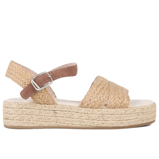 Sandały Emu Australia Mackenzie W13170NATU - beżowe ze sklepu streetstyle24.pl w kategorii Espadryle damskie - zdjęcie 179514059