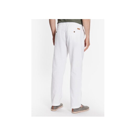 INDICODE Spodnie materiałowe Clio 60-301 Biały Regular Fit L MODIVO