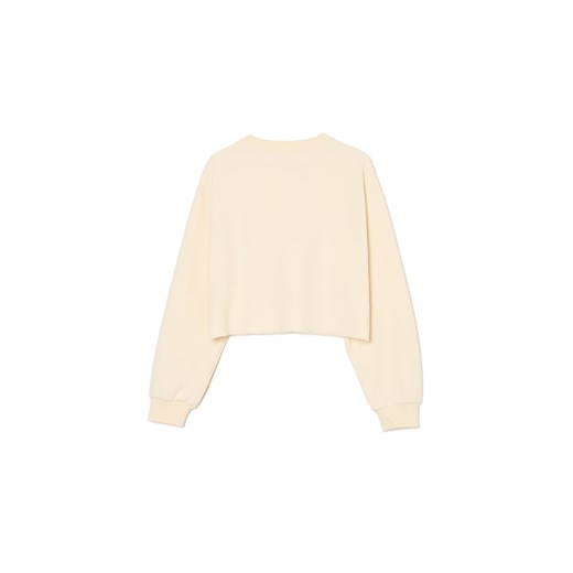 Cropp - Kremowa bluza ze strukturalnym wzorem - kremowy Cropp M Cropp