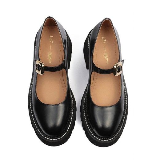 loft37 Skórzane czółenka &quot;Four Seasons&quot; w kolorze czarnym Loft37 36 Limango Polska okazyjna cena