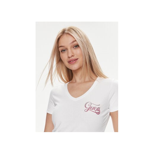 Guess T-Shirt W4RI55 J1314 Biały Slim Fit Guess S MODIVO
