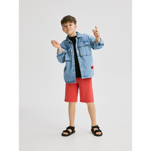 Reserved - Bawełniane szorty bermudy - czerwony Reserved 146 (10 lat) Reserved
