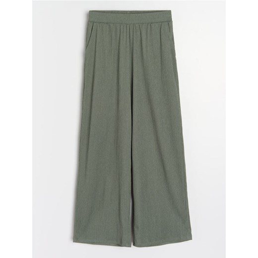 Sinsay - Luźne spodnie wide leg - zielony Sinsay L Sinsay