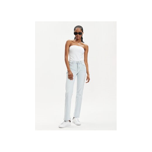 Tommy Jeans Top Essential DW0DW17989 Biały Slim Fit Tommy Jeans M MODIVO