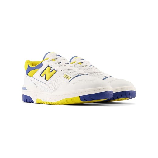 New Balance Skórzane sneakersy &quot;550&quot; w kolorze biało-żółtym ze sklepu Limango Polska w kategorii Buty sportowe męskie - zdjęcie 179531716